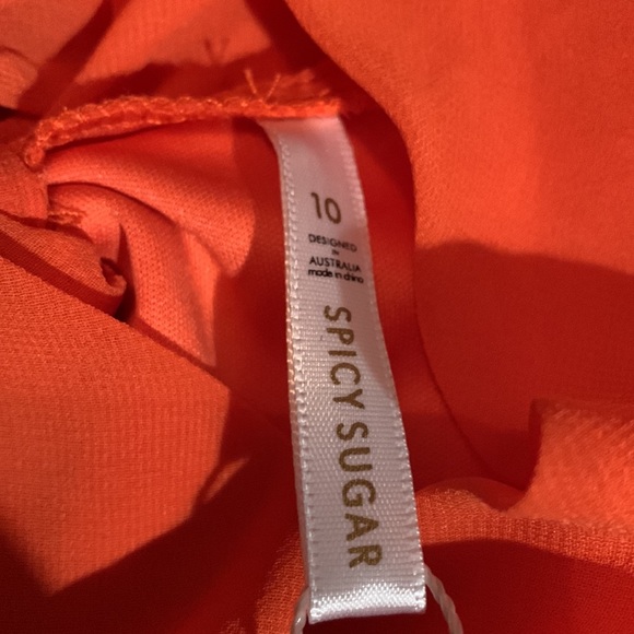 Orange Sunray Dress NWT - Picture 6 of 7